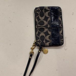 Denim Coach Wristlet
